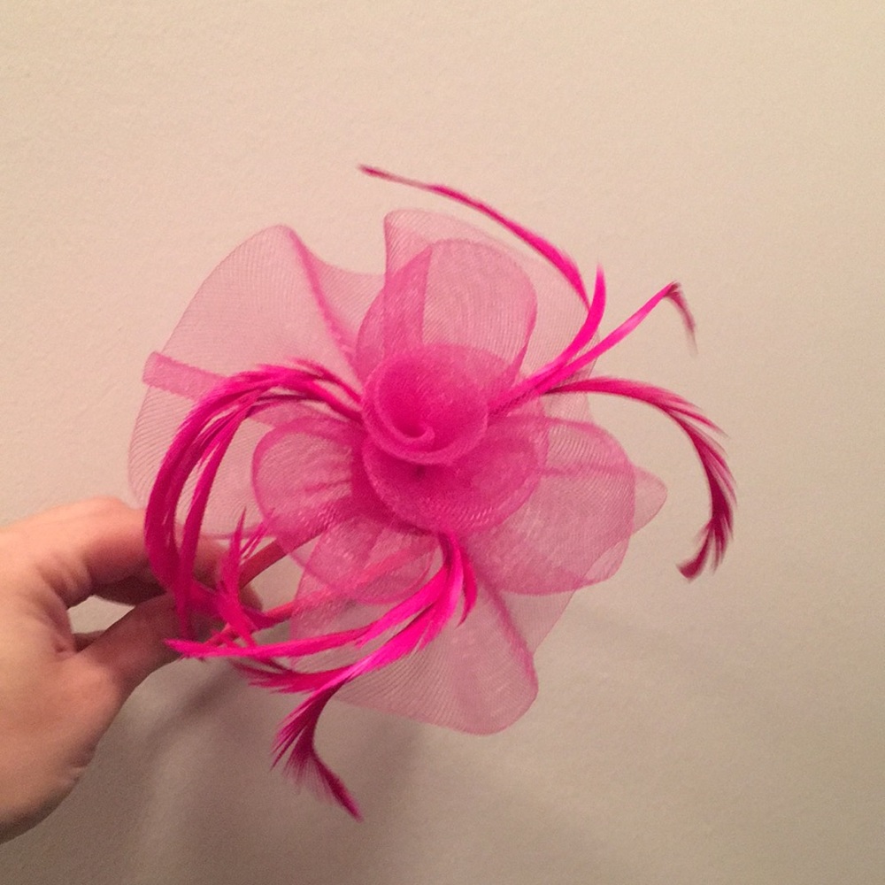 Pink derby fascinator